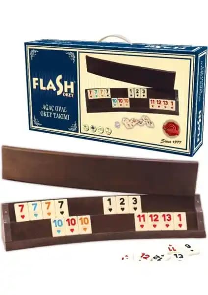 Star Flash Oval Ağaç Okey Takımı: Dayanıklı ve Estetik Ahşap Oyun Seti