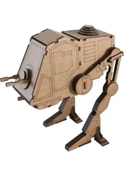 Star Wars Temalı 3D Ahşap Puzzle Yetişkin ve Çocuklar İçin Eğitici ve Dekoratif
