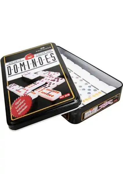 Sunman Domino Metal Kutulu: Dayanıklı ve Renkli Masa Oyunu Çocuklar ve Aileler İçin