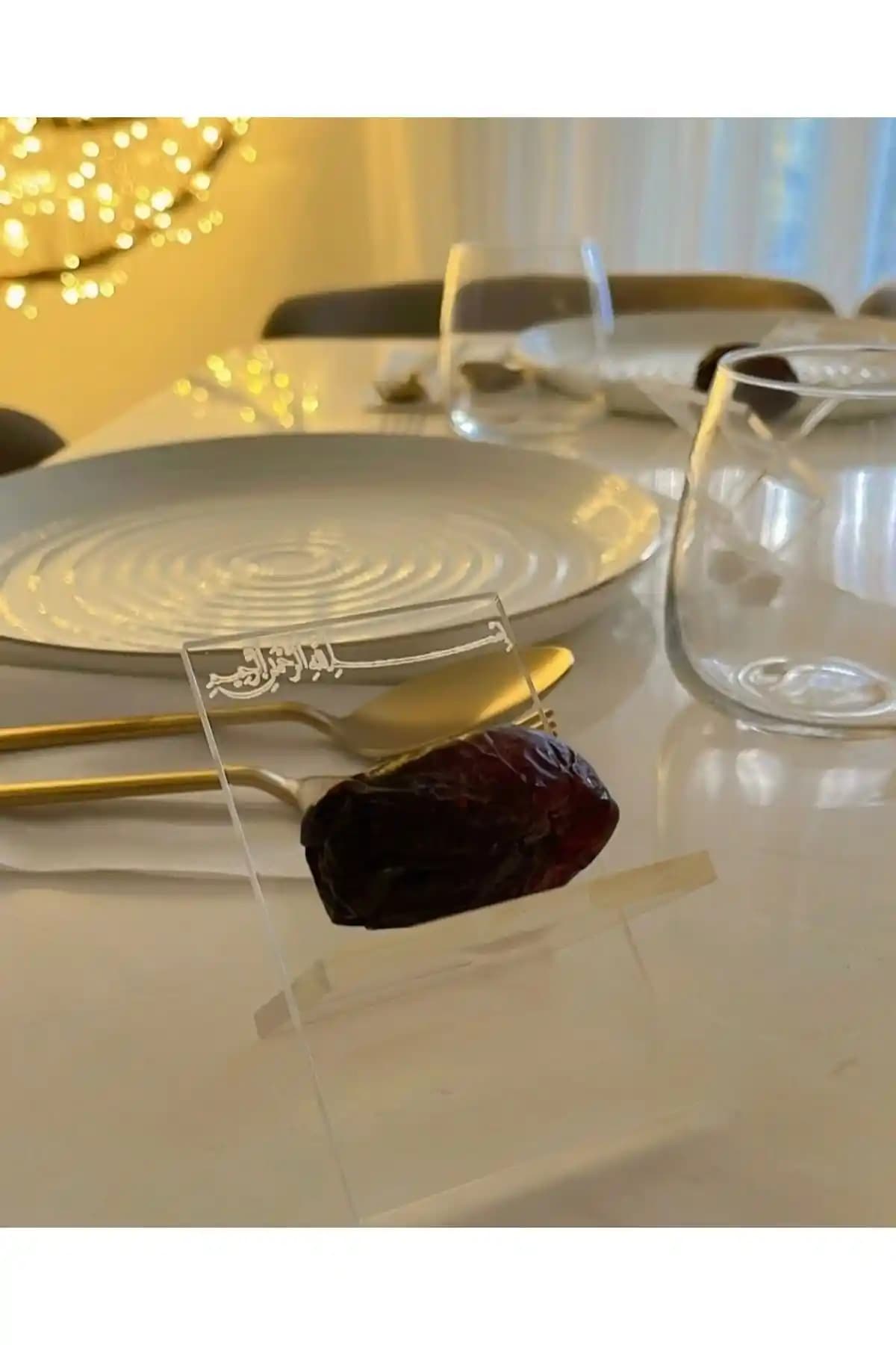 Eidify Hurmalık 6'lı Set: Şık ve Pratik Cam Hurmataba Ramazan Sofraları İçin