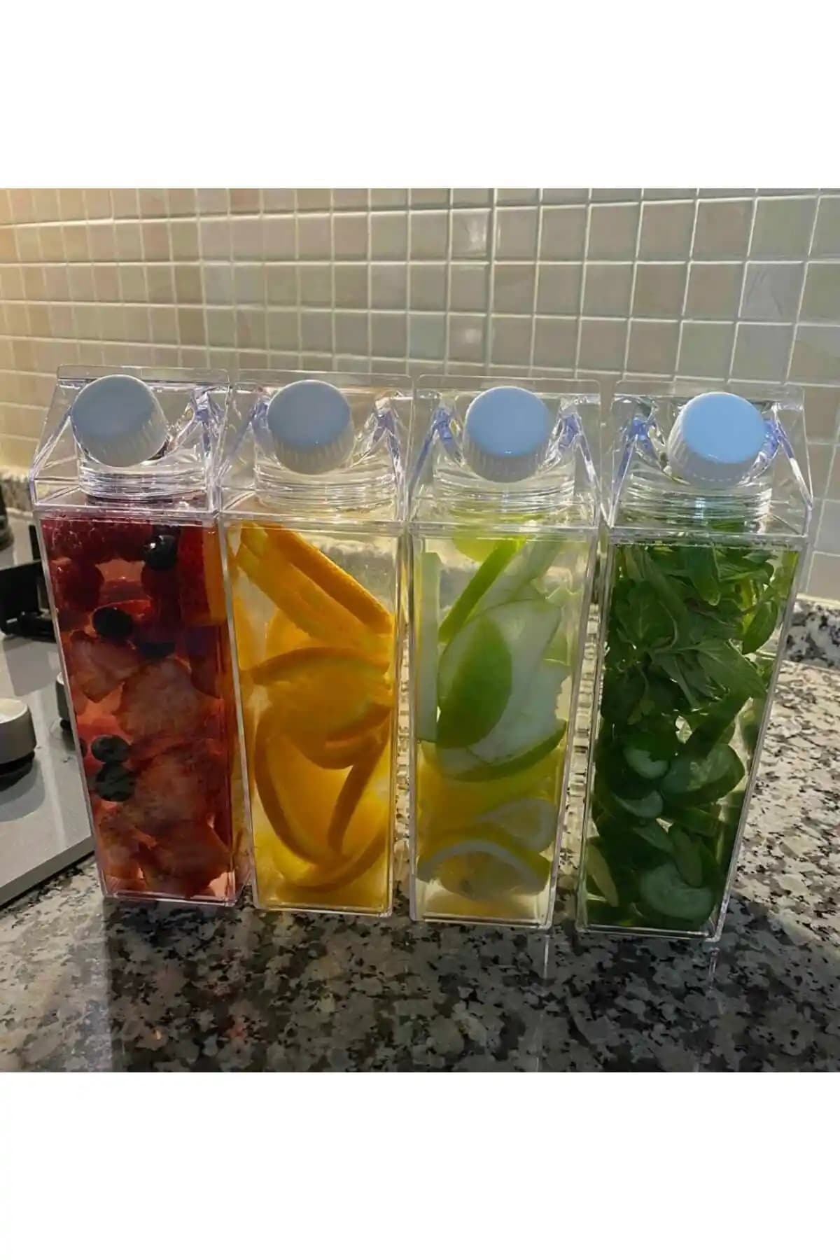 GELİNHOMES 500ml Mika Süt Kutu Tasarımlı Su ve İçecek Şişesi Öne Çıkan Özellikleri