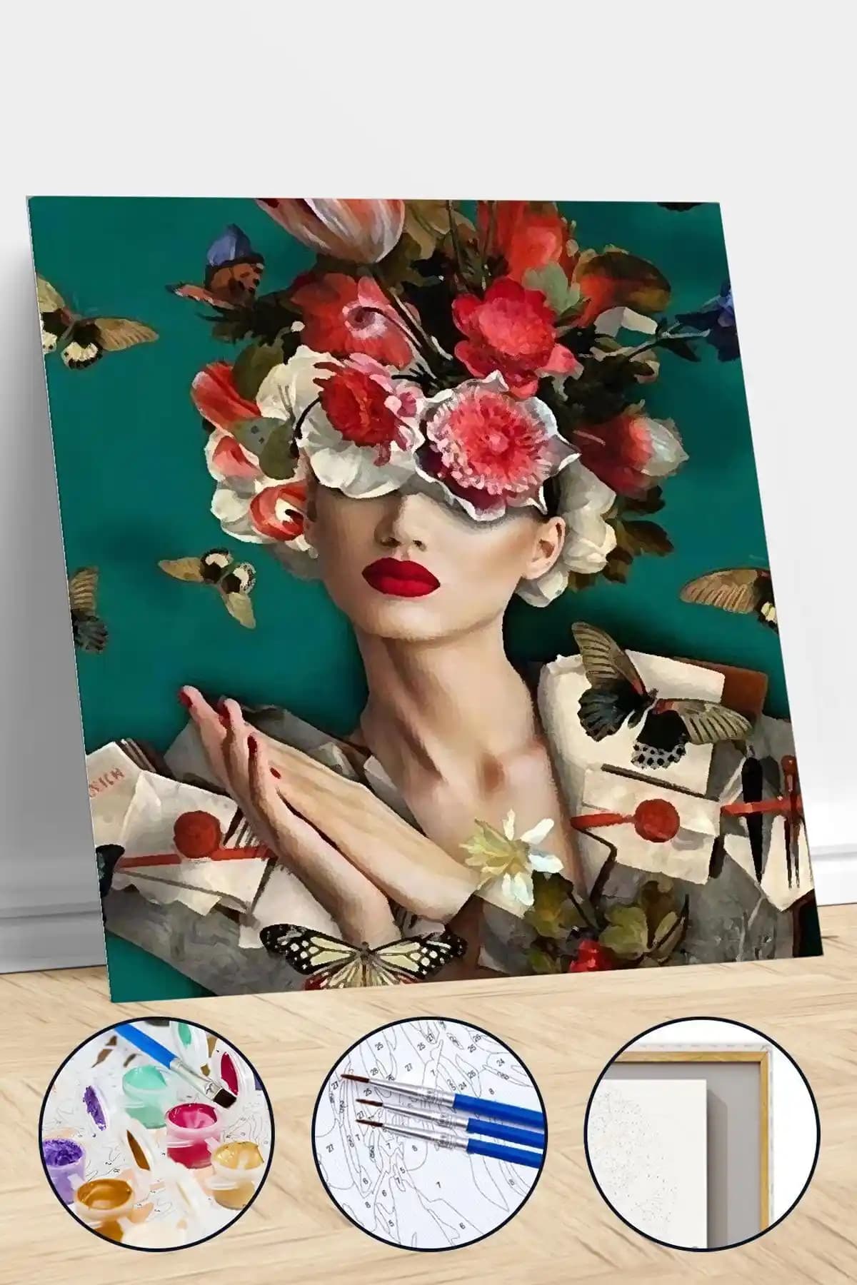 Kendinyaphobi Çiçek Kanı 18 Sayılarla Boyama Seti: Estetik ve Eğlenceli Hobi Deneyimi