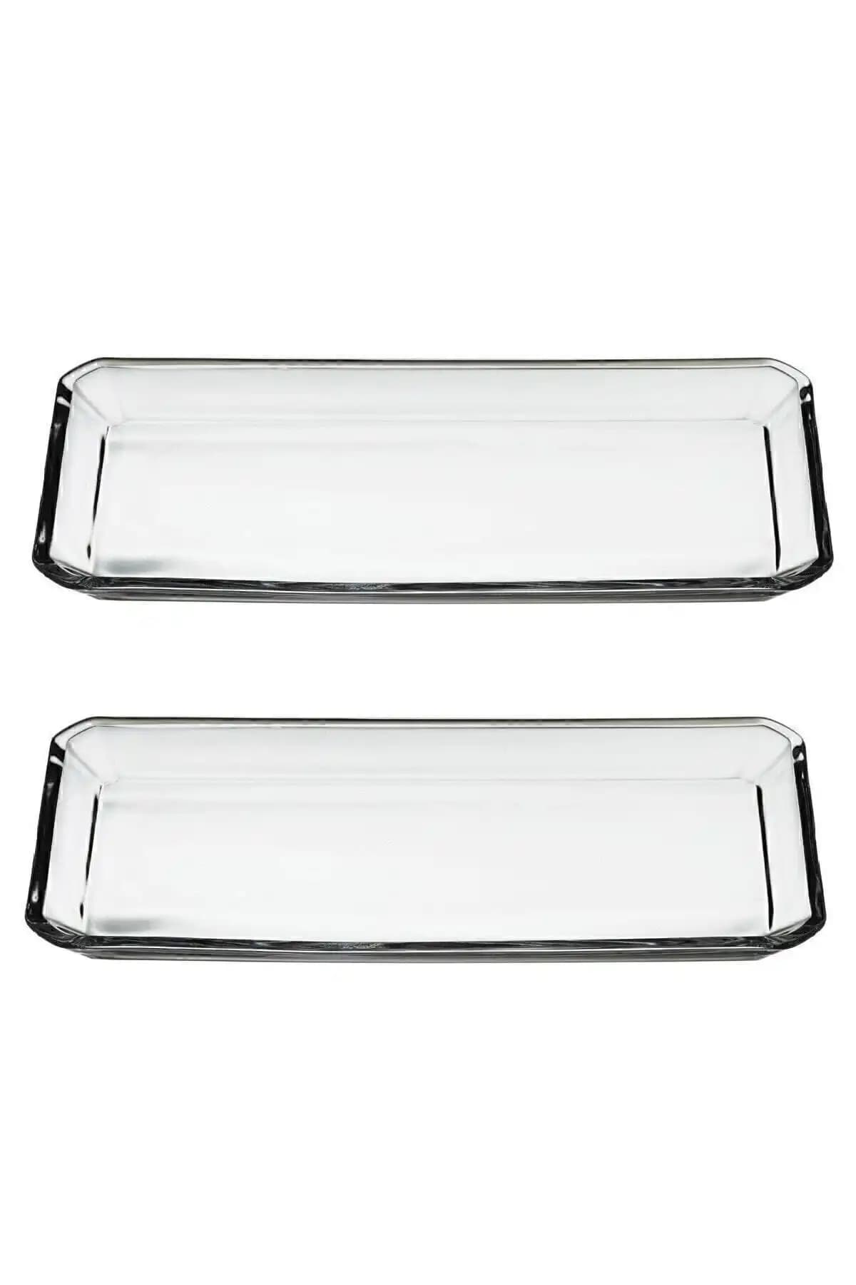 Paşabahçe Nude Glamour Servis Tabağı: Şık ve Dayanıklı Cam Sunum Tabağı, 30x15 cm
