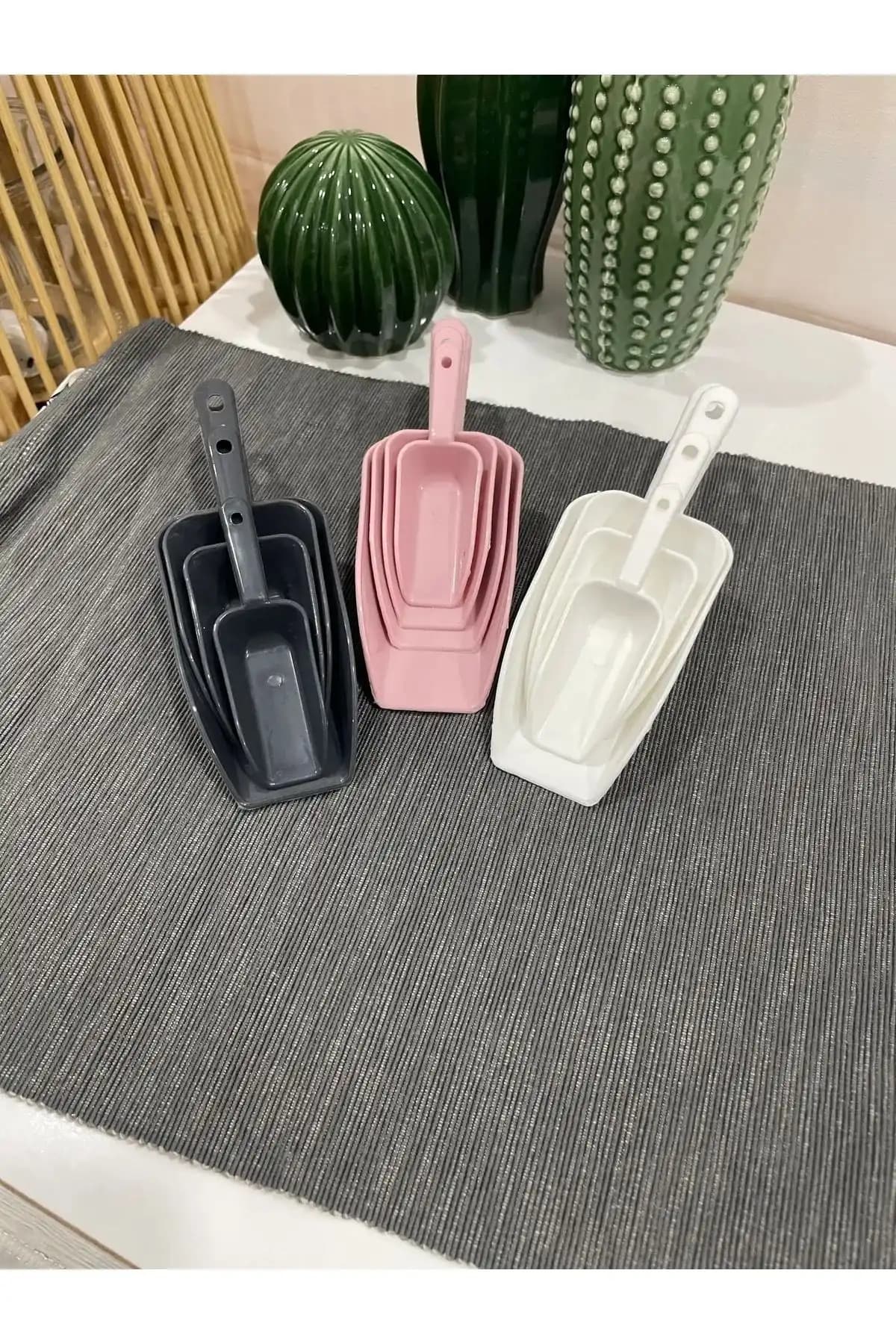 Pink Cat Kitchen 4 Boy Baharat Küreği Seti: Şık ve Pratik Mutfak Gereçleri