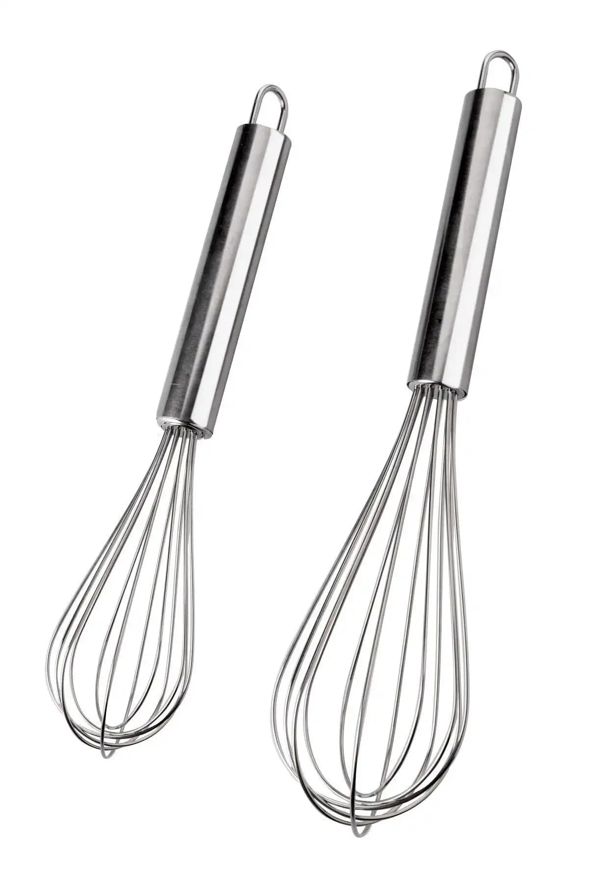 Queen's Kitchen Çelik Lüx 2'li Çırpıcı Seti ile Mutfakta Şıklık ve Dayanıklılık