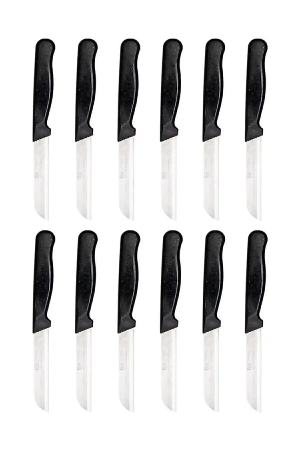 Solingen Siyah Simli Meyve Bıçağı Seti 12'li: Şık ve Dayanıklı Mutfak Bıçakları