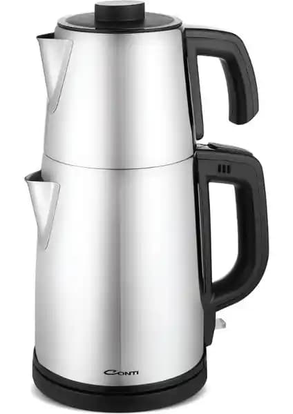 Conti CTM-125 Tealine Çelik Çaycı Inox: Dayanıklı ve Çok Fonksiyonlu Çay Demleme Cihazı