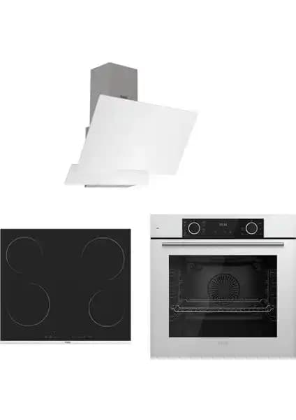 Ferre Fryart Elektrikli Beyaz Cam Ankastre Set D064 ile Modern ve Fonksiyonel Mutfaklar