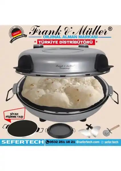 Frank & Müller Almanya Taş Fırın Gri - Evde Geleneksel ve Modern Pişirme Çözümü