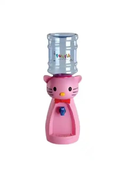 Funtik Pembe Kedi Çocuk Su Sebili Güvenli ve Pratik Su Kaynağı