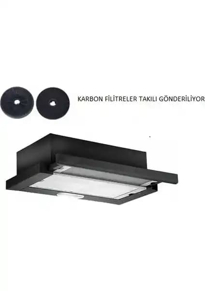 HİBSAN Çift Motor Siyah Aspiratör: Şık Tasarım ve Güçlü Bacasız Hava Temizleme Çözümü