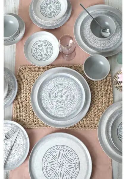 Keramika Stone Nordic Yemek Takımı: Estetik ve Dayanıklı Seramik Tasarım 24 Parça