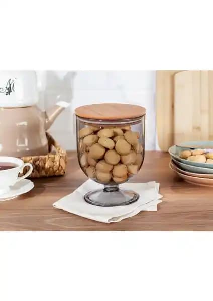 Madame Coco Marion Ahşap Kapaklı Saklama Kabı: Şık ve Fonksiyonel Mutfak Düzeni Çözümü