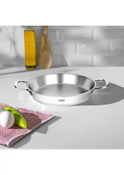 Nehir Silver Çelik İtalyan Omlet Sahanı: Dayanıklı ve Şık Mutfak Gereci Çeşidi