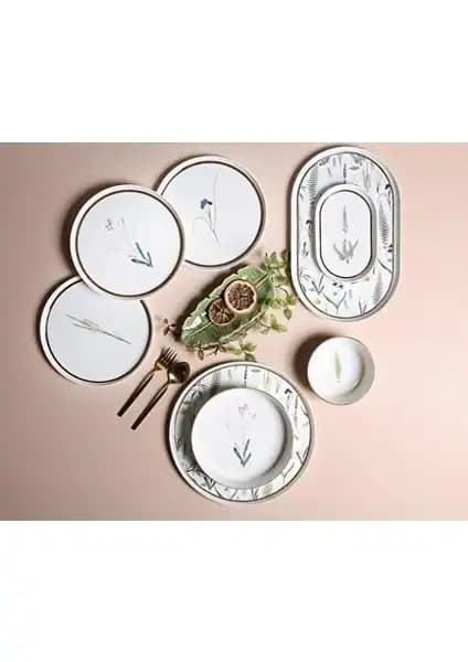 Porland Botanical 27 Parça 6 Kişilik Porselen Yemek Takımı Şık ve Dayanıklı Tasarım