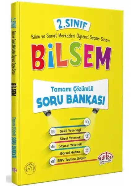 2. Sınıf BİLSEM Tamamı Çözümlü Soru Bankası Eğitim Seti Öğrenci ve Öğretmenler İçin