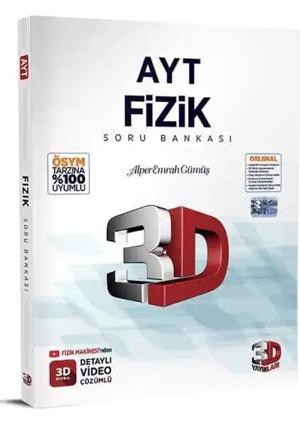3D Yayınları AYT Fizik Soru Bankası Güncel İçerik ve Video Çözümlerle Hazırlık