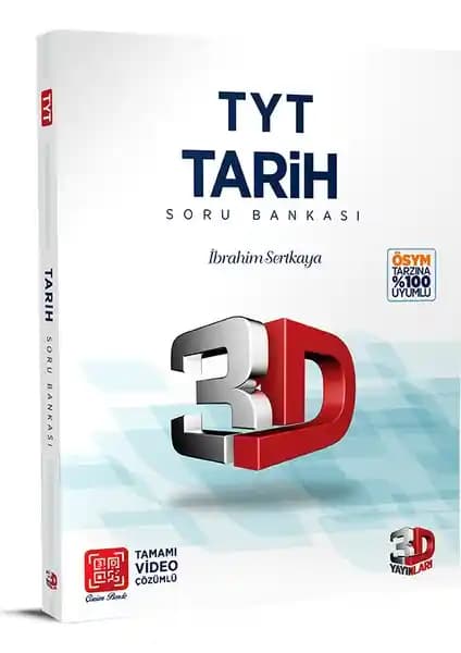 3D Yayınları TYT Tarih Soru Bankası Tamamı Video Çözümlü Öğrencilere Yönelik Kapsamlı Kaynak
