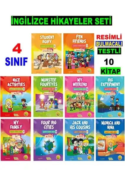4. Sınıf İngilizce Hikayeler Seti: Öğrenciler İçin Renkli ve Etkileşimli Eğitim Kaynağı