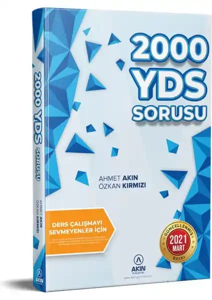 Akın Yayıncılık 2000 YDS Sorusu - Ahmet ile Güncel ve Kapsamlı YDS Hazırlık Kitabı