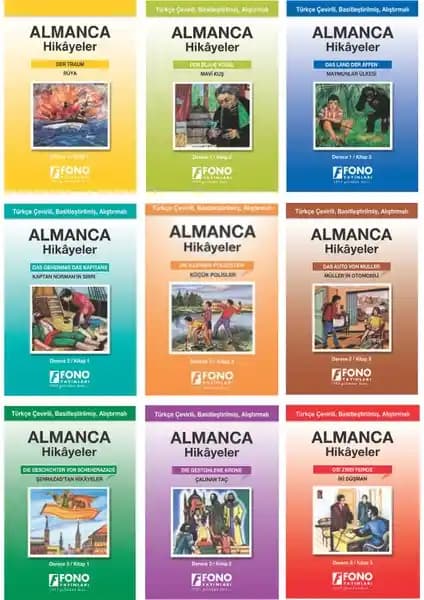 Almanca Türkçe Hikayeler 9 Kitap Seti Dil Öğrenimini Güçlendiren Kapsamlı Eğitim Kaynağı