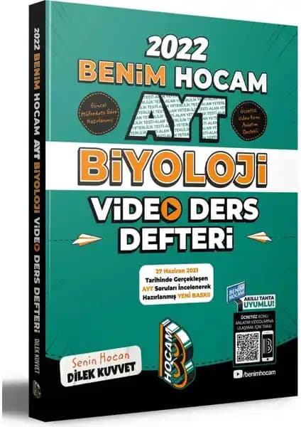 Benim Hocam Yayınları AYT 2022 Biyoloji Video Ders Defteri Detaylı İnceleme