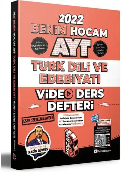 Benim Hocam Yayınları AYT 2022 Türk Dili ve Edebiyatı Video Ders Defteri İnceleme ve Değerlendirme