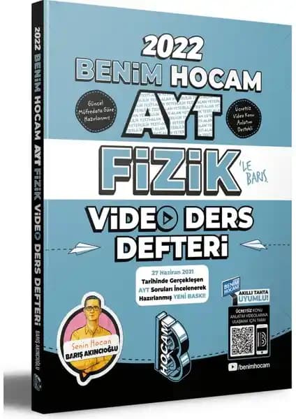 Benim Hocam Yayınları'nın AYT 2022 Fizik Video Ders Defteri Üzerine Kapsamlı Bilgi