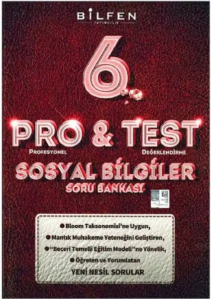 Bilfen Yayınları 6. Sınıf Sosyal Bilgiler Pro&Test Soru Bankası Güncel ve Müfredat Uygun