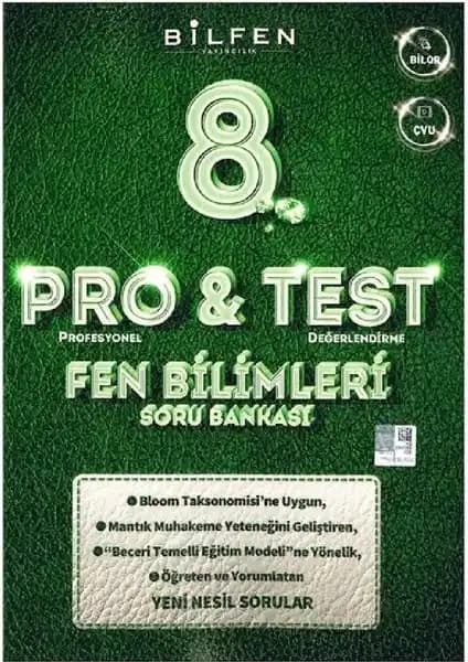 Bilfen Yayınları 8. Sınıf Fen Bilimleri Pro&Test Soru Bankası Güncel İçerik ve Kullanışlı Tasarım