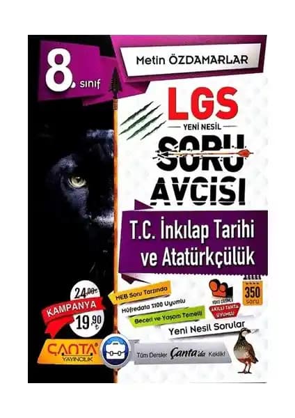 Çanta Yayınları 8. Sınıf LGS İnkılap Tarihi ve Atatürkçülük Soru Avcısı Kaynağı