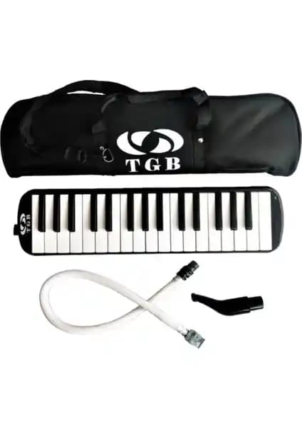 Çocuklar İçin 32 Tuşlu Melodika TGB-002 Siyah Taşınabilir Müzik Enstrümanı