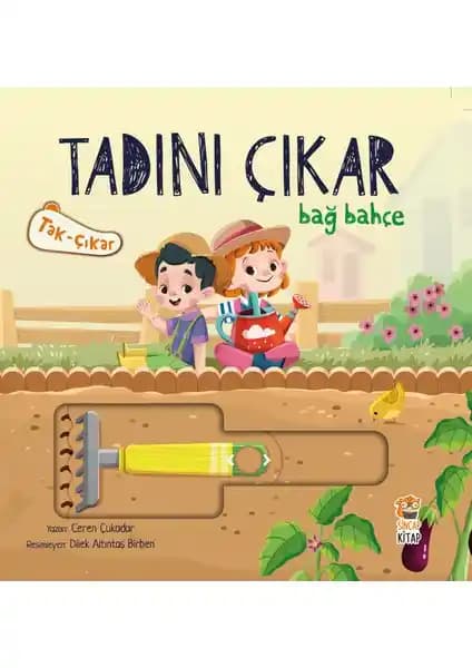Çocuklar İçin Doğa ve Tarım Temalı Etkileşimli Eğitici Kitap Sincap Kitap Taşı - Bağ Bahçe