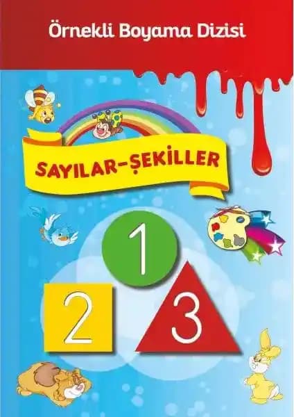 Çocuklar İçin Eğitici Sayılar ve Şekiller Boyama Kitabı Parıltı Yayınları
