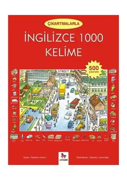 Çocuklar İçin Eğlenceli ve Etkili İngilizce Öğrenme Aracı: Çıkartmalarla 1000 Kelime Kitabı