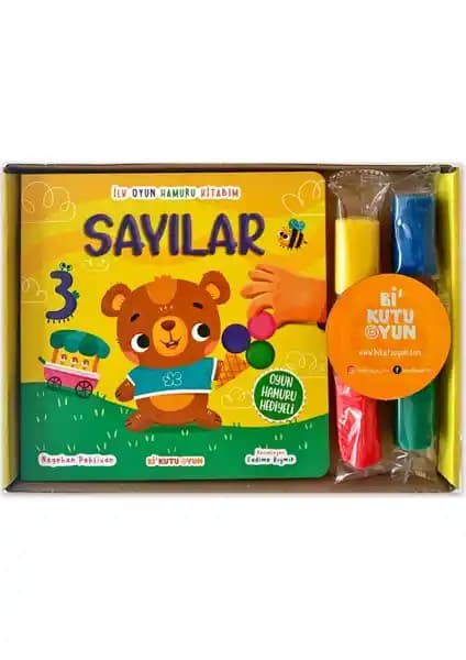 Çocuklar İçin Sayıları Öğreten Eğitici Kitap ve Oyun Hamuru Seti