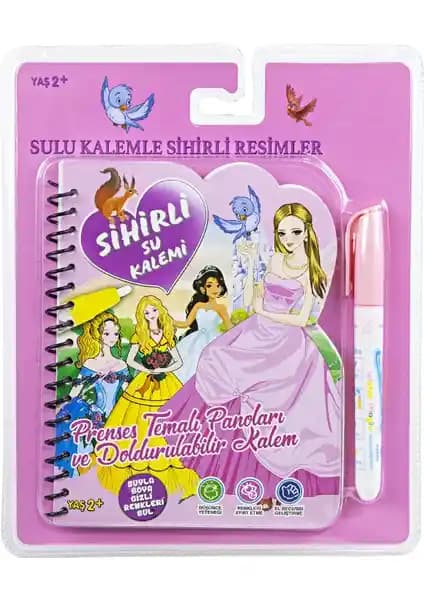 Çocuklar İçin Sulu Boyama Kitabı Prensesler Dünyası Eğlenceli ve Yeniden Kullanılabilir