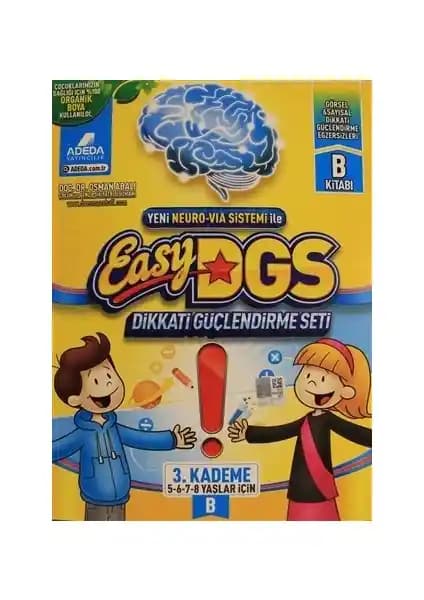 Çocukların Dikkat ve Zeka Gelişimini Destekleyen Easy Dikkati Güçlendirme Seti 5-8 Yaş B Kitapçığı