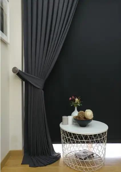 Evdepo Home Taç Antrasit ve Sütlü Kahve Fon Perdeleri Karşılaştırması 1