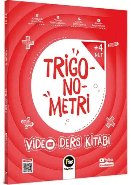 F10 Yayınları Trigonometri Video Ders Kitabı Üniversite Hazırlık Öğrencileri İçin Güncel ve Anlaşılır Eğitim Kaynağı