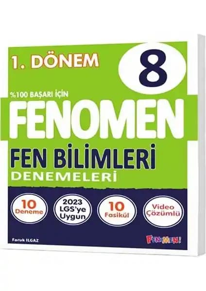 Fenomen Yayınları 8. Sınıf LGS Fen Bilimleri 10 Deneme Kitabı Sınava Hazırlık İçin