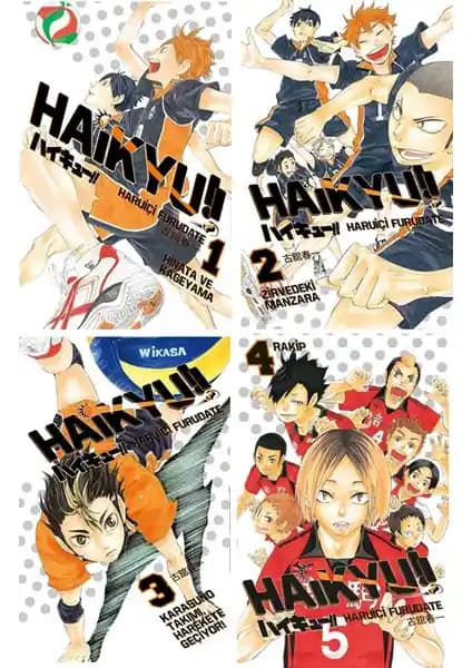 Haikyu 1-2-3-4. Ciltler Manga Seti Türkçe Spor ve Dostluk Temalı Koleksiyon