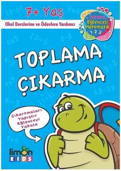 İlk Okul İçin Eğlenceli Matematik Kitabı Toplama ve Çıkarma Çıkartmalarıyla Öğrenmeyi Kolaylaştırır