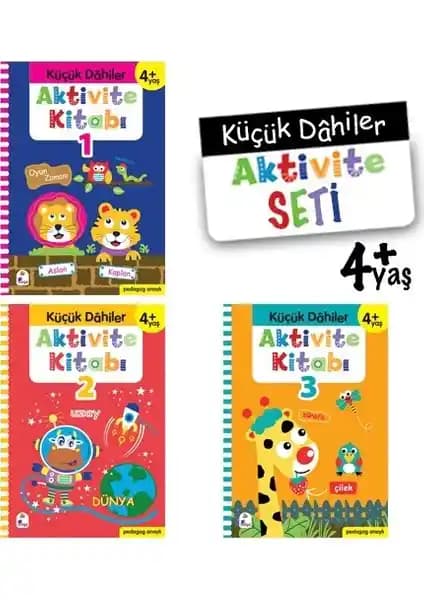 İndigo Çocuk Küçük Dahiler Aktivite Seti: 4 Yaş ve Üzeri Çocuklar İçin Eğitici ve Eğlenceli Kitaplar