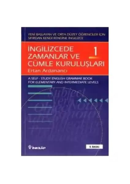 İnkılap Kitabevi İngilizcede Zamanlar ve Cümle Kuruluşları-1 Kitabı Analizi ve Meta Veriler