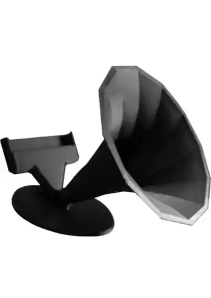 İskonto Burada Akustik Telefon Tutucu Siyah Modern Tasarım ve Fonksiyonellik