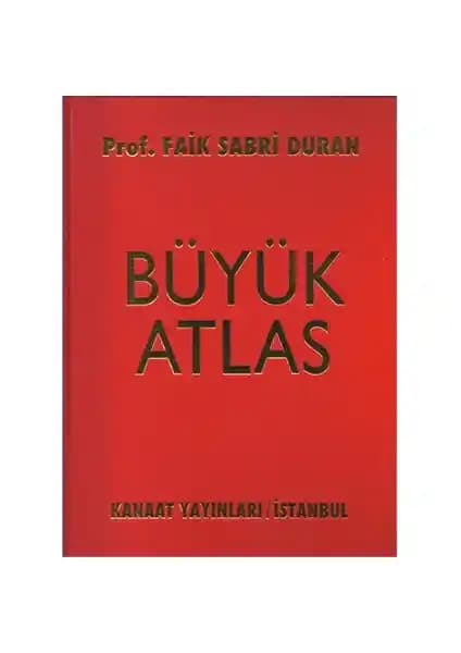 Kanaat Yayınları Büyük Atlas Prof. Faik Sabri Duman'ın Detaylı Coğrafya Kaynağı