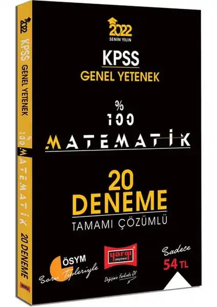 KPSS 2022 Genel Yetenek Matematik Denemeleri Çözümlü Soru Bankası Yargı Yayınevi