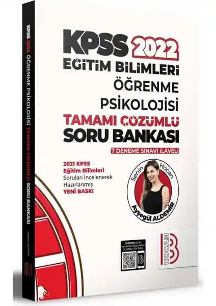 KPSS Eğitim Bilimleri Öğrenme Psikolojisi Tamamı Çözümlü Soru Bankası 2022 Güncel ve Kapsamlı Kaynak