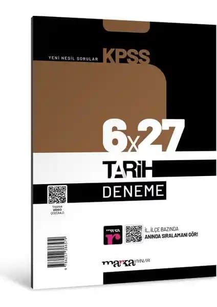 KPSS Tarih 6x27 Deneme Tamamı Video Çözümlü - Güncel ve Pratik Sınava Hazırlık Kaynağı